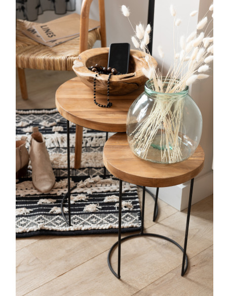 Vase Rond Éduardo Hauteur 20 cm en Verre Transparent - 4