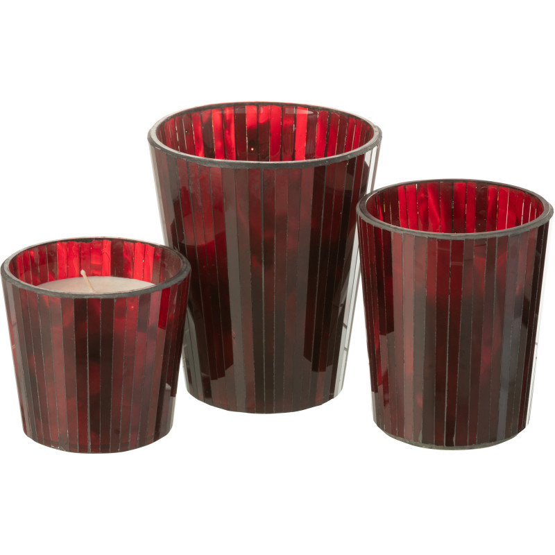 Bougie parfumée XL Orientale 60 heures Noa Parfum Ruby Red avec photophore en Verre Rouge - 5