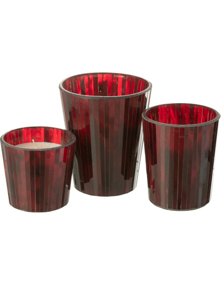 Bougie parfumée XL Orientale 60 heures Noa Parfum Ruby Red avec photophore en Verre Rouge - 5