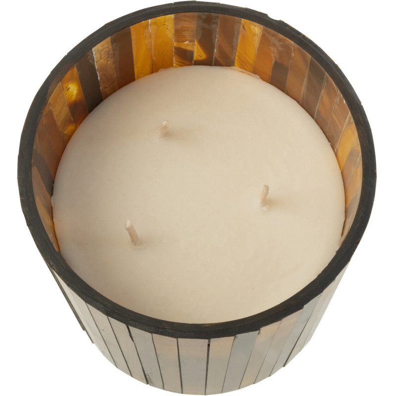 Bougie parfumée Fruitée 35 heures Noa Parfum Zesty Sunburst avec photophore en Verre Ocre - 3