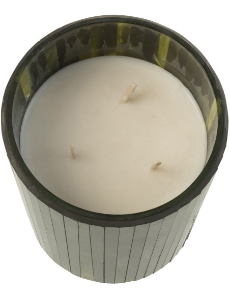 Bougie parfumée XL Boisée 55 heures Noa Parfum Herbal Serenity avec photophore en Verre Vert - 2