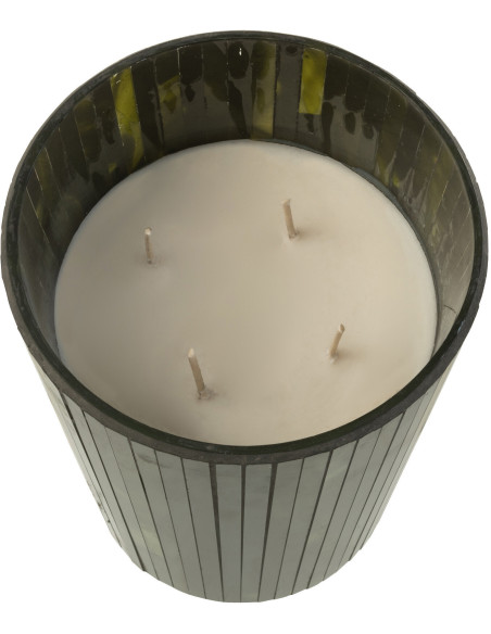 Bougie parfumée XL Boisée 60 heures Noa Parfum Herbal Serenity avec photophore en Verre Vert - 2