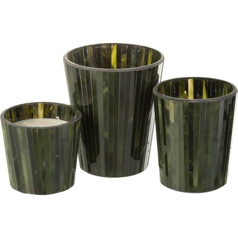 Bougie parfumée XL Boisée 60 heures Noa Parfum Herbal Serenity avec photophore en Verre Vert - 5