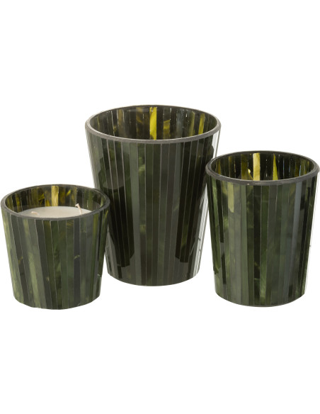 Bougie parfumée XL Boisée 60 heures Noa Parfum Herbal Serenity avec photophore en Verre Vert - 5