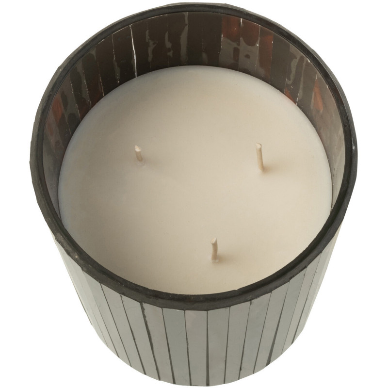 Bougie parfumée XL Boisée 55 heures Noa Parfum Woody Aurora avec photophore en Verre Marron - 2