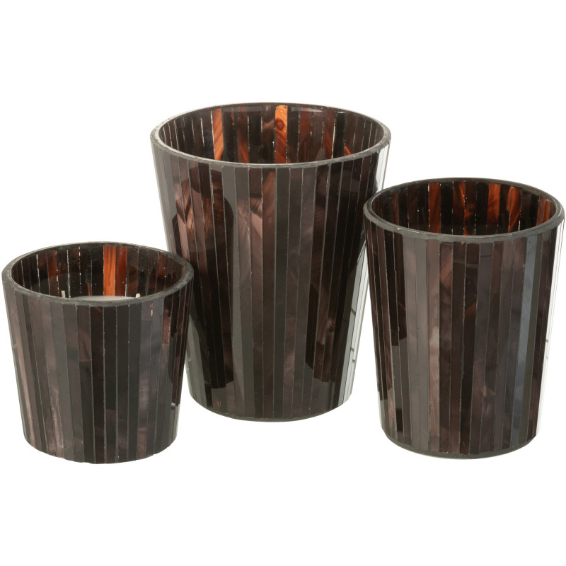 Bougie parfumée XL Boisée 60 heures Noa Parfum Woody Aurora avec photophore en Verre Marron - 5