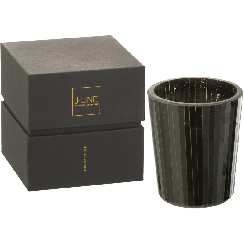 Bougie parfumée XL Boisée 55 heures Noa Parfum Spicy Twilight avec photophore en Verre Noir - 1