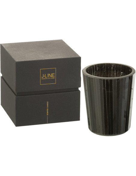 Bougie parfumée XL Boisée 55 heures Noa Parfum Spicy Twilight avec photophore en Verre Noir - 1