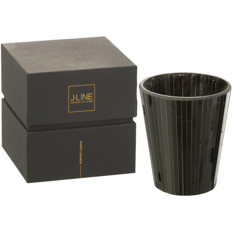 Bougie parfumée XL Boisée 60 heures Noa Parfum Spicy Twilight avec photophore en Verre Noir - 1