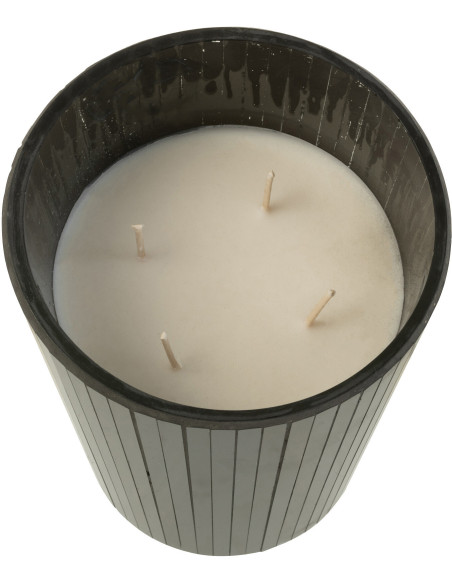 Bougie parfumée XL Boisée 60 heures Noa Parfum Spicy Twilight avec photophore en Verre Noir - 3