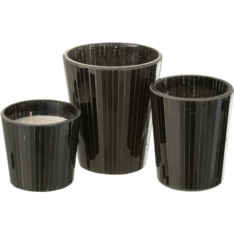 Bougie parfumée XL Boisée 60 heures Noa Parfum Spicy Twilight avec photophore en Verre Noir - 6