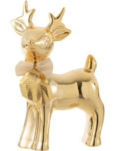 Statue déco Élan Freckles en Porcelaine Doré - 1