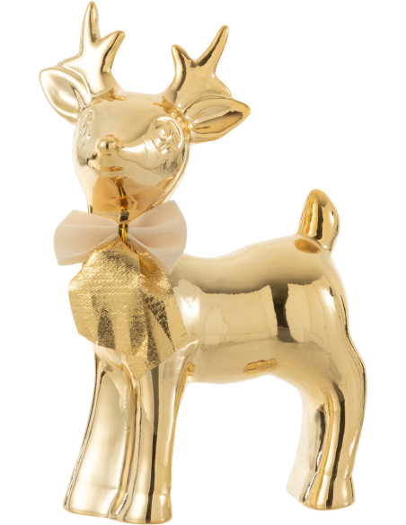 Statue déco Élan Freckles en Porcelaine Doré - 1