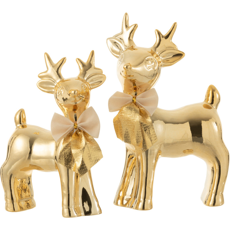 Statue déco Élan Freckles en Porcelaine Doré - 2