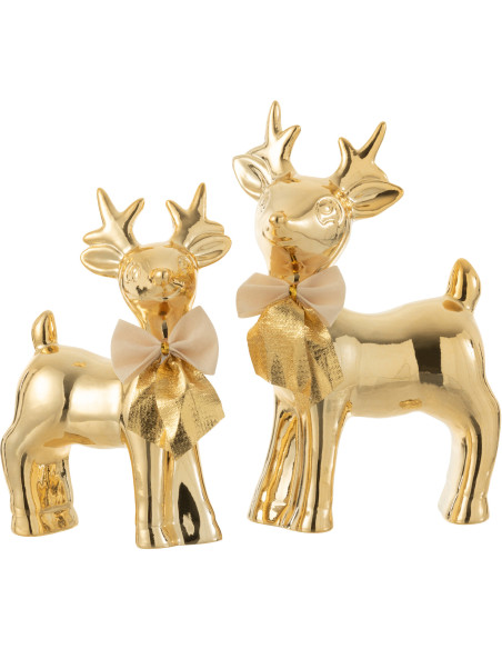 Statue déco Élan Freckles en Porcelaine Doré - 2