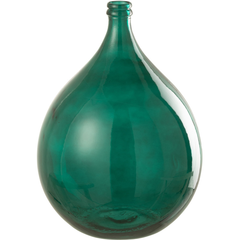 Vase Dame-jeanne En Verre Recyclé Sensei Scandic - H 18 Cm, Couleur Vert D'eau - Décoration écologique