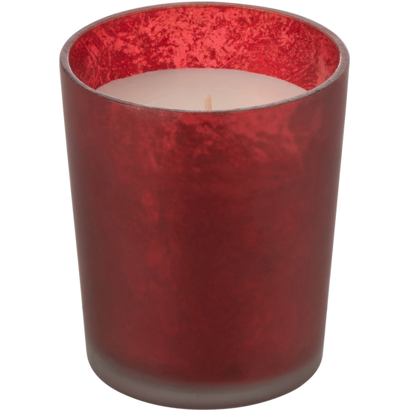 Bougie parfumée XL Boisée 48 heures Livia Parfum Oud & Ambre avec photophore en Verre Rouge - 2