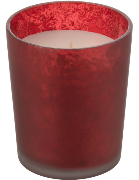 Bougie parfumée XL Boisée 48 heures Livia Parfum Oud & Ambre avec photophore en Verre Rouge - 2