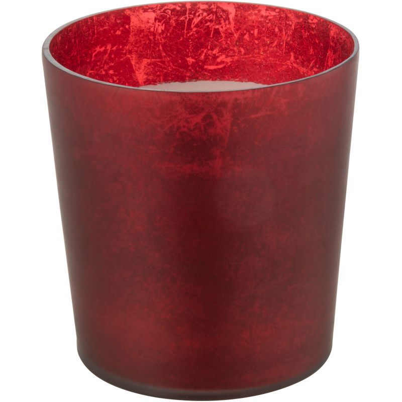 Bougie parfumée XXL Boisée 140 heures Livia Parfum Oud & Ambre avec photophore en Verre Rouge - 2