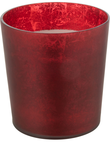 Bougie parfumée XXL Boisée 140 heures Livia Parfum Oud & Ambre avec photophore en Verre Rouge - 2