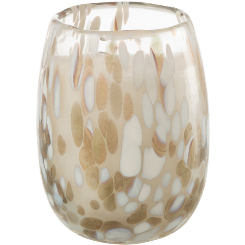 Bougie parfumée XXL Florale 90 heures Mia Parfum Osmanthus & Suède avec photophore en Verre Transparent - 1