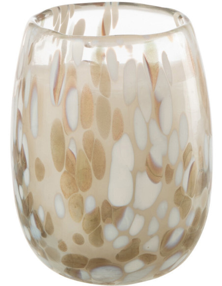 Bougie parfumée XXL Florale 90 heures Mia Parfum Osmanthus & Suède avec photophore en Verre Transparent - 1