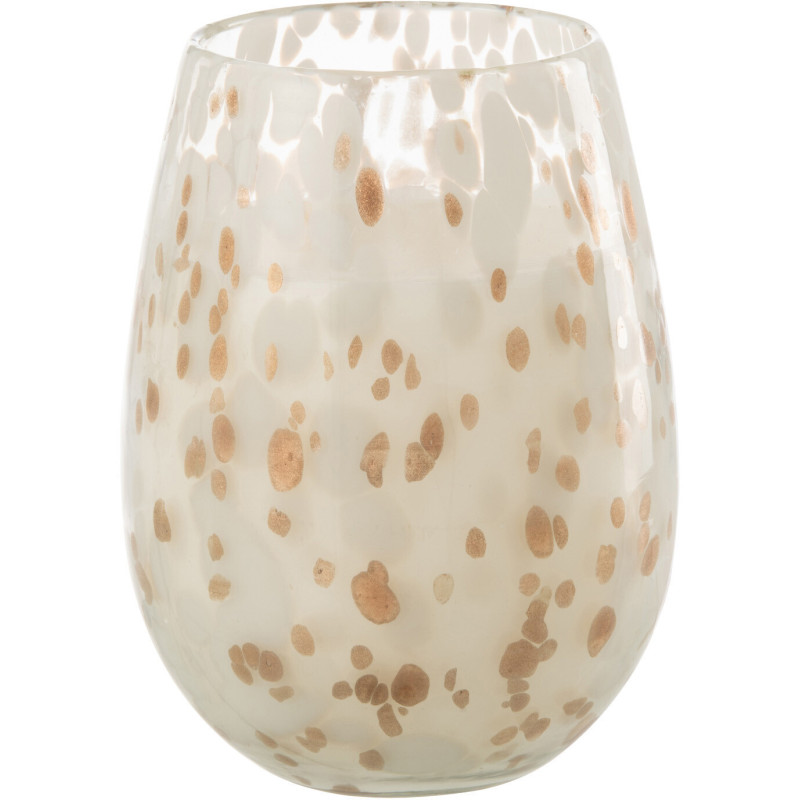 Bougie parfumée XXL Florale 120 heures Mia Parfum Osmanthus & Suède avec photophore en Verre Transparent - 1