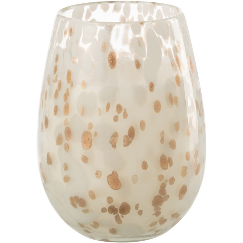 Bougie parfumée XXL Florale 230 heures Mia Parfum Osmanthus & Suède avec photophore en Verre Transparent - 1