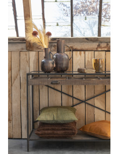 Vase Pichet Sparta Hauteur 25 cm en Métal Bronze - 1 2