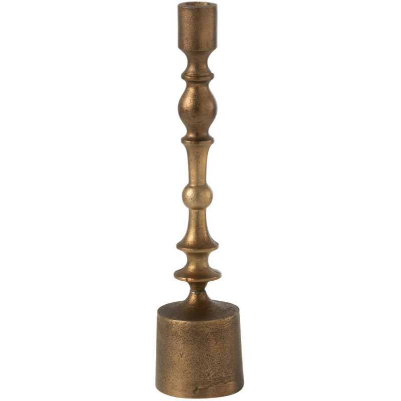 Bougeoir sur pied Neuh Hauteur 35 cm en Métal Bronze - 1