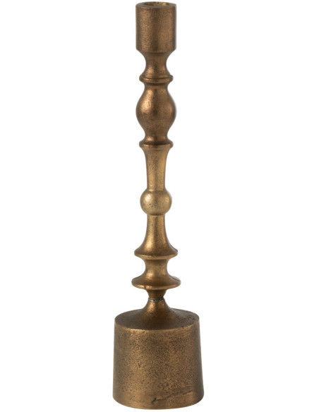 Bougeoir sur pied Neuh Hauteur 35 cm en Métal Bronze - 1