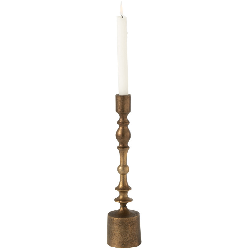 Bougeoir sur pied Neuh Hauteur 35 cm en Métal Bronze - 3