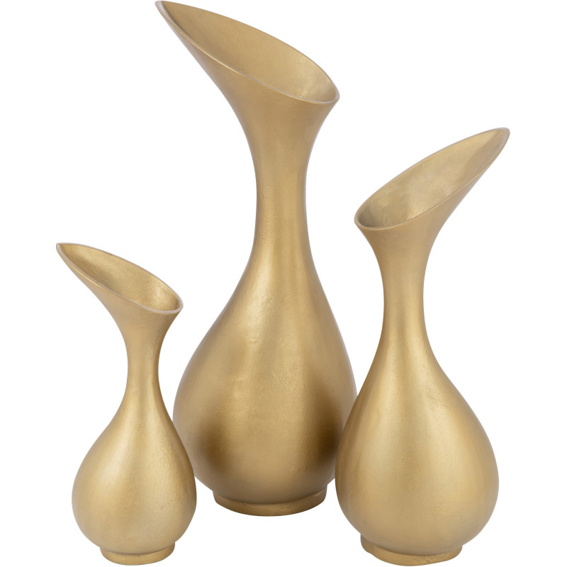 Vase Original XXL Bloom Hauteur 75 cm en Aluminium Doré - 3