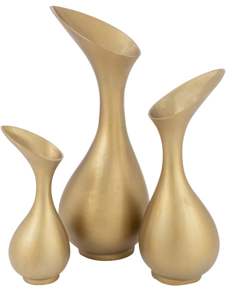 Vase Original XXL Bloom Hauteur 75 cm en Aluminium Doré - 3