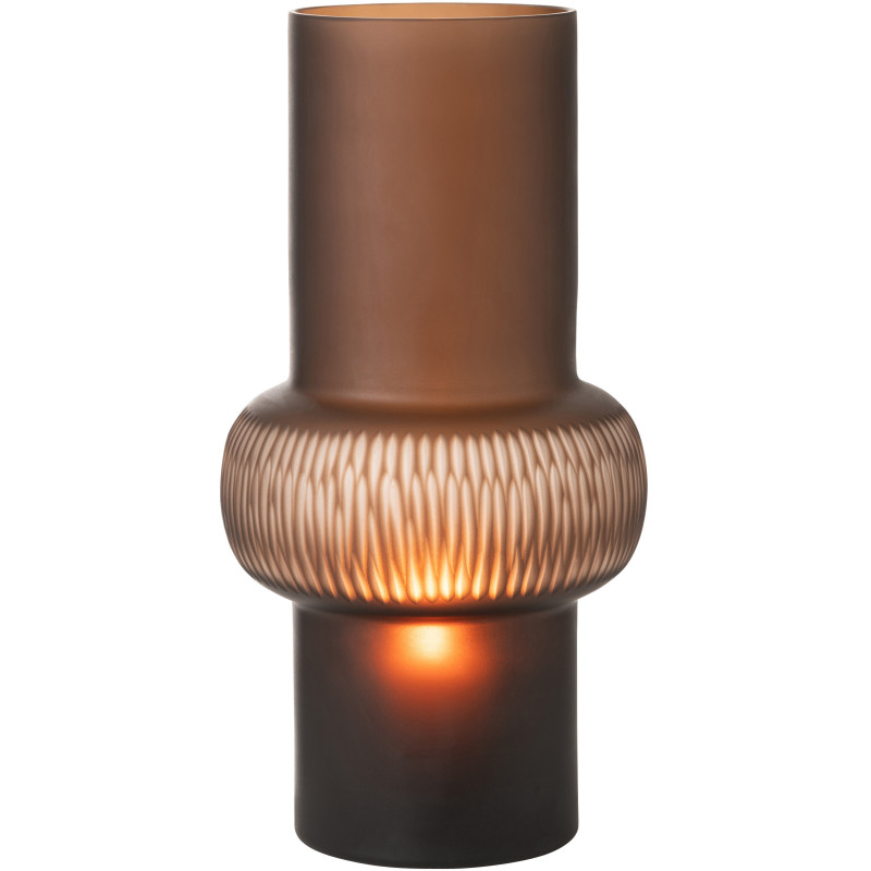Vase Cylindrique Fresh Hauteur 40 cm en Verre Marron - 3