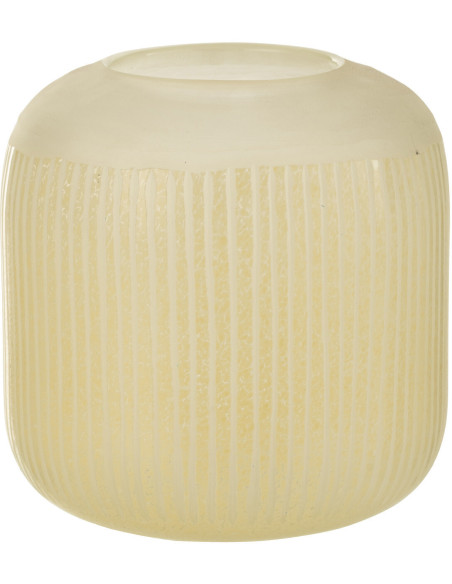 Vase Cylindrique Springa Hauteur 15 cm en Verre Jaune - 1