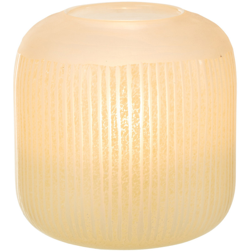 Vase Cylindrique Springa Hauteur 15 cm en Verre Jaune - 3