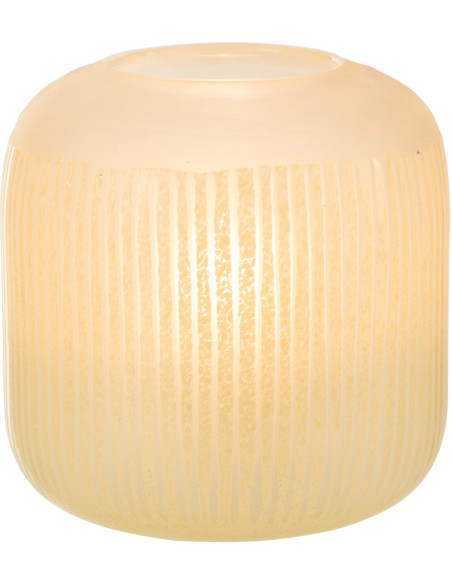 Vase Cylindrique Springa Hauteur 15 cm en Verre Jaune - 3