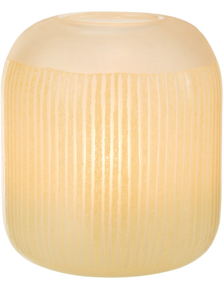 Vase Cylindrique Springa Hauteur 25 cm en Verre Jaune - 3