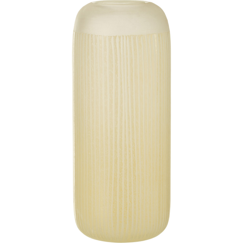 Vase Cylindrique Springa Hauteur 35 cm en Verre Jaune - 1