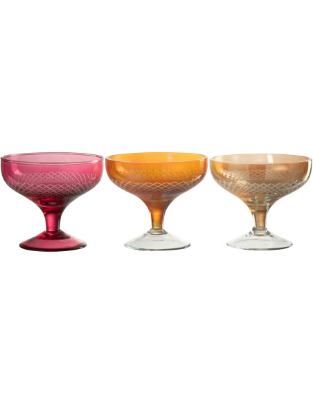 Verre à cocktail Roman en Verre Rouge - 2
