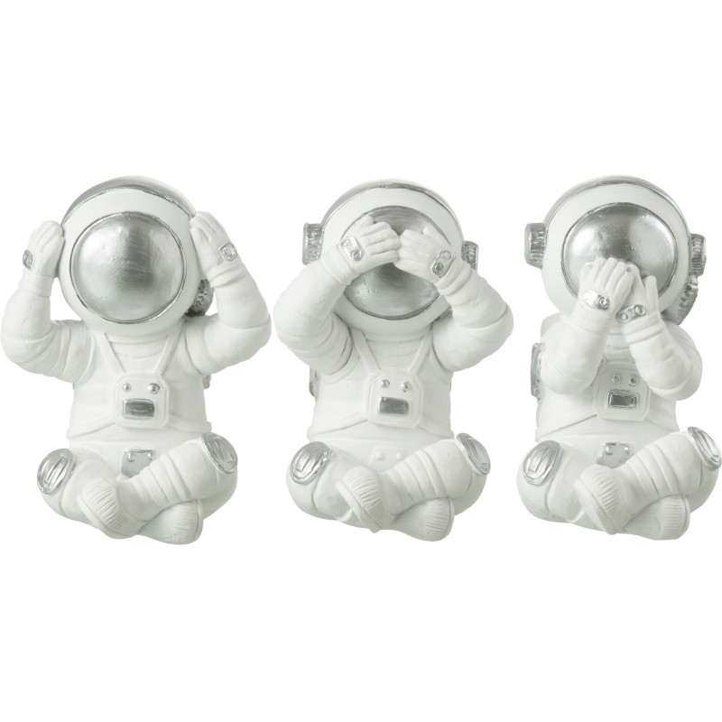 Statues déco originales Astronautes Sagesse Lot de 3 - 1