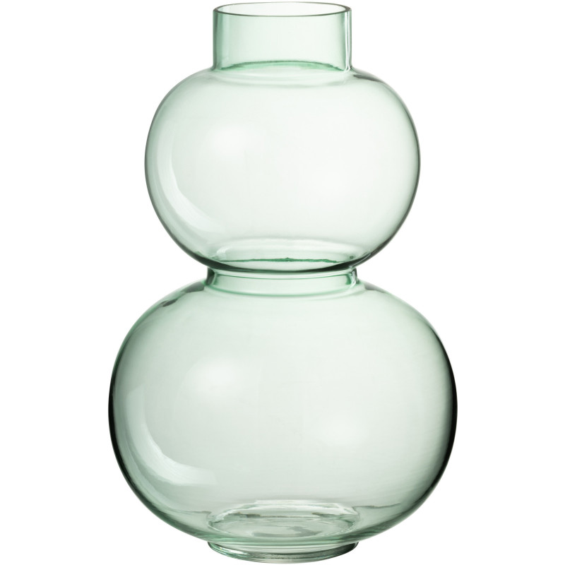 Vase Boule Bublo Hauteur 30 cm en Verre Vert - 1
