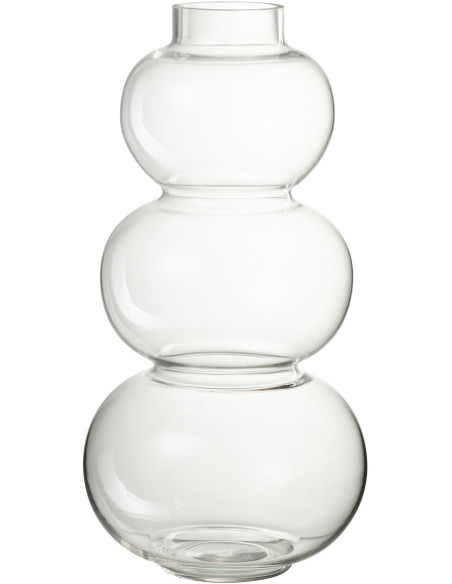 Vase Boule Bublo Hauteur 35 cm en Verre Transparent - 1