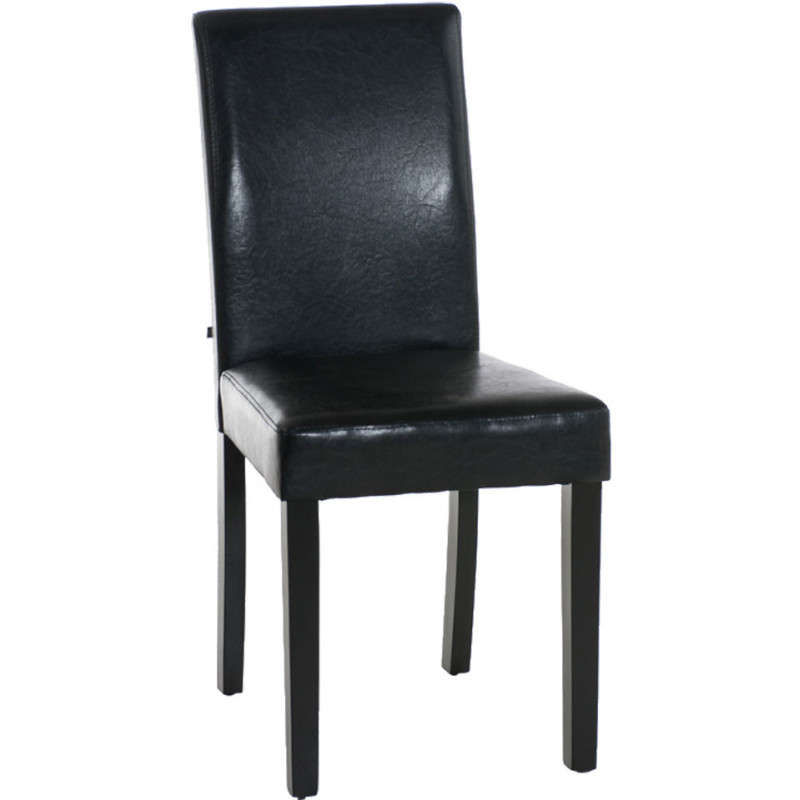 Chaise Melinda en Polyuréthane Noir Bois Noir - 1