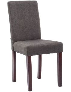 Chaise Melinda en Polyester Gris foncé Bois Cappuccino - 1