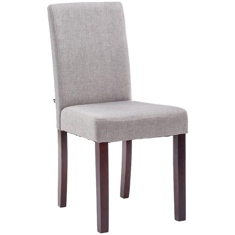 Chaise Melinda en Polyester Gris clair Bois Cappuccino - 1