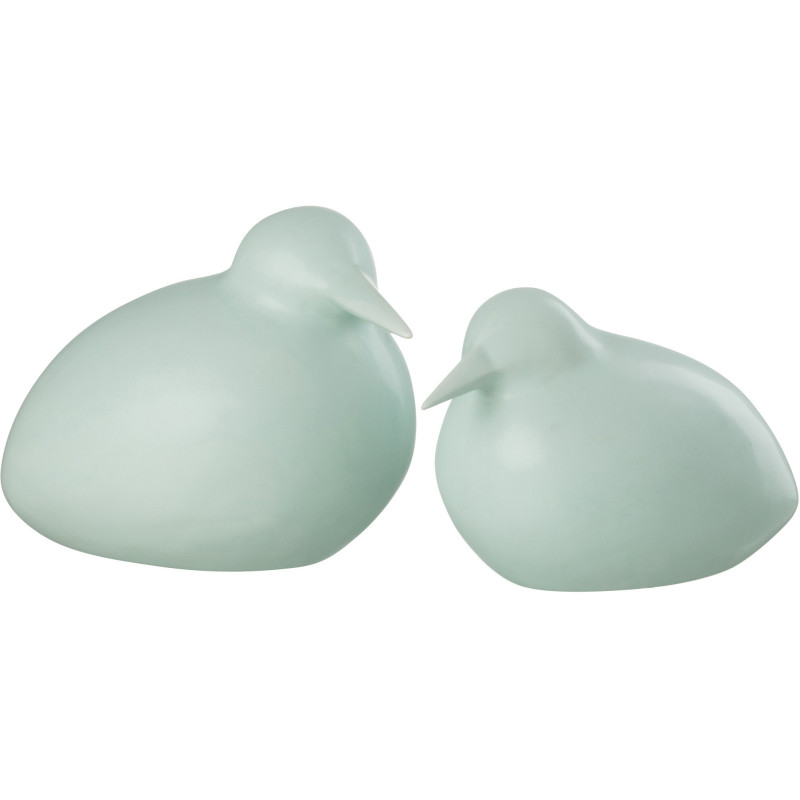 Statue déco Oiseaux Moxie en Résine Bleu (Lot de 2) - 1