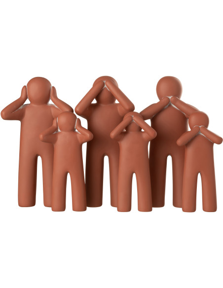 Statue déco XL Bonhomme P'tit Maurice en Résine Terracotta (Lot de 3) - 3