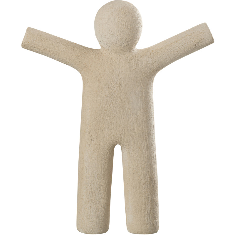 Statue déco XL Bonhomme P'tit Maurice en Résine Beige Effet rugueux - 1